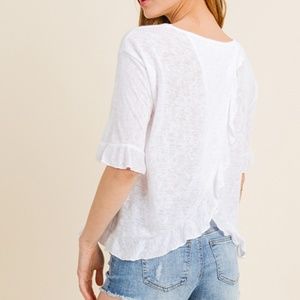 Hopely White Cross Back T-Shirt